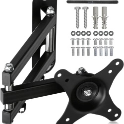 Suport TV și Monitor de Perete Reglabil Suptek MA2720, Braț Articulat pentru Ecrane 15–32 Inch, VESA 75x75 / 100x100 mm, Pivotare 180°, Înclinare ±20°, Sarcină Maximă 13 kg, Oțel Aliat, Negru