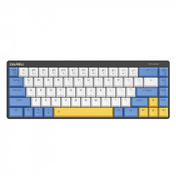 Tastatura mecanica Dareu EK868 Bluetooth (alb-albastru-galben)