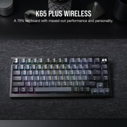 Tastatura mecanica gaming Corsair K65 PLUS 2.4GHz Wireless - Bluetooth®, 75%, Pre-Lubricated CORSAIR MLX Red Linear Switches, RGB - Img 13
