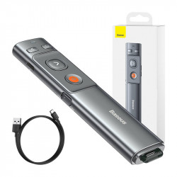 Telecomanda multifunctionala Baseus Orange Dot pentru prezentare, cu indicator laser.
