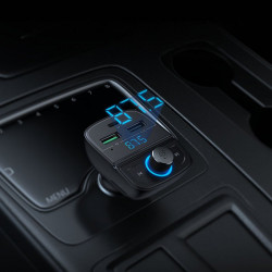Transmitator FM Ugreen Bluetooth 5.0 MP3 incarcator auto 3x USB TF micro SD 4,8 A negru (CD229) - Img 2