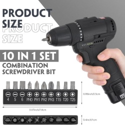 Trusă Completă 14 Piese Typec Home cu Prelungitor Flexibil de Bormașină, Adaptoare Unghiulare 105° și Cheie Tip „L” 90° la 1/4 Inch (6.35 mm), Set Biți Inclus, pentru Șurubelnițe Electrice și Spații Înguste sau Greu Accesibile - Img 7
