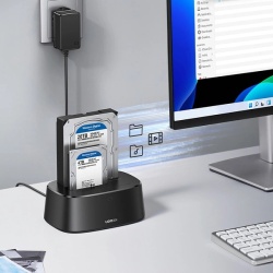 Ugreen CM198 50857 statie de andocare cu USB 3.0 pentru unitati SATA 2.5" 3.5" HHD, sursa de alimentare UE - negru - Img 3