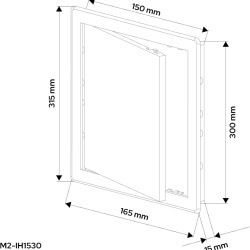 Ușiță / Cămin de Vizitare din ABS pentru Gips-Carton (Rigips), Trapă de Inspecție Albă pentru Apometre, Sifoane sau Vane, Diverse Dimensiuni (15 x 30 cm) - Img 7