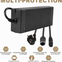 Adaptor Alimentare Auto 220V–240V la 12V 15A (180W), Convertor Tensiune AC-DC cu Mufă Tip Brichetă Auto, Redresor Stabilizat pentru Compresor Auto, Ladă Frigorifică, Aspirator Auto și Ventilator, Cablu UE Inclus - Img 5