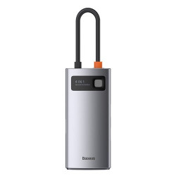Adaptor/Hub Baseus Metal Gleam 4in1 USB Type C - USB Type C Power Delivery 100 W / HDMI 4K 30 Hz / 1x USB 3.2 Gen 1 / 1x USB 2.0 (CAHUB-CY0G) - Img 7