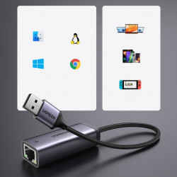 Adaptor retea Ugreen USB Type C 1000 Mbps Gigabit Ethernet gri (CM483 40321) - Img 6