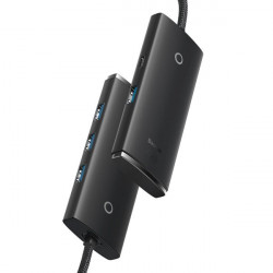 Adaptor USB tip C Baseus Lite Series HUB - 4x USB 3.0 1m negru (WKQX030401) - Img 6