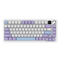 AJAZZ AK820 Max Plus Maillard Switch TFT Screen Bluetooth ,2.4G Wireless ,Wired RGB Hot-Swap, Purple-White-Blue