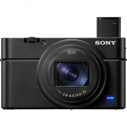 Aparat foto digital Sony Cyber-Shot DSC-RX100VII, 20.2MP, 4K HDR, Senzor 1 inch, Obiectiv ZEISS 24-200mm, Ecran rabatabil, Negru