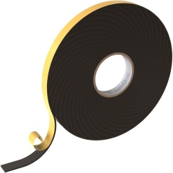 Bandă Adezivă de Etanșare din Spumă EVA / EPDM Lumonic 10m, 15mm x 2mm, Izolație Termică și Fonică pentru Uși și Ferestre, Negru