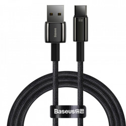 Baseus Tungsten USB - Cablu USB tip C 66 W (11 V / 6 A) Incarcare rapida AFC FCP SCP 1 m negru (CATWJ-B01)