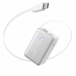 Baterie Externa Anker Nano, 10000mAh, 45W, QC + PD, 1 x USB-A - 1 x USB-C, Alba, Resigilata A1638H21