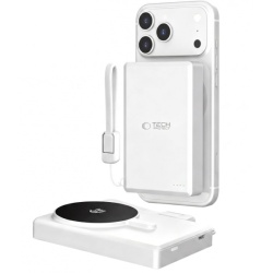 Baterie Externa Wireless Tech-Protect PB40 LifeMag, 10000mAh, 25W, PD + FQI, 1 x QI - 1 x USB-C, Argintie