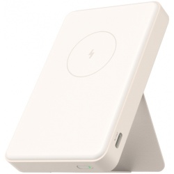 Baterie Externa Wireless Xiaomi Mi Magnetic, 6000mAh, 15W, PD + FQI, 1 x QI - 1 x USB-C, Bej BHR9074GL