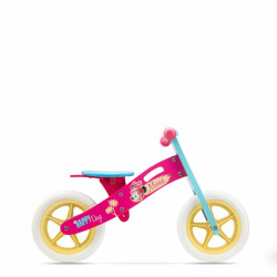 Bicicleta fara pedale din lemn, Seven-Minnie, Roz/Albastru