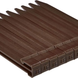 Bordură Flexibilă pentru Grădină Typec Home, Rolă 12.2 m x 28cm x 28cm x 16.5cm, Textură Lemn Natural, 10 Țăruși de Fixare Inclusi, Maro - Img 3