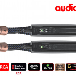 Cablu audio 2RCA - 2RCA AudioQuest Thunderbird, 0.75m, Level 6 noise Dissipation with Graphene, Solid PSC+, DBS X