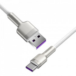 Cablu Baseus Cafule Series Metal Data USB - USB Typ C 66W, 2m white (CAKF000202) - Img 4