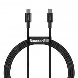 Cablu Baseus Superior Series USB-C la USB-C, 100 W, 1 m (negru)