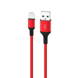Cablu Date si Incarcare USB-A - microUSB XO Design NB143, 18W, 1m, Rosu