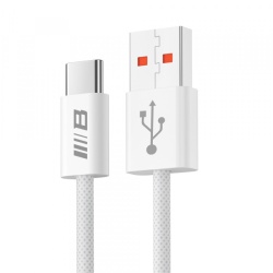 Cablu Date si Incarcare USB-A - USB-C Blueo, 18W, 1.5m, Alb
