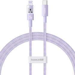 Cablu Date si Incarcare USB-C - Lightning Baseus Gem, 20W, 2m, Mov P10373001511-01