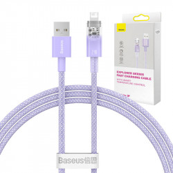 Cablu de conectare Baseus USB-A pentru seria Lightning Explorer 1m, 2.4A (violet)