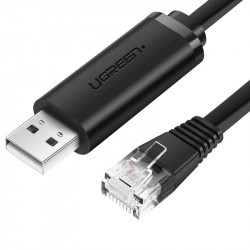 Cablu de consola UGREEN CM204 RS232 pentru dispozitive de retea, 1,5 m (negru)