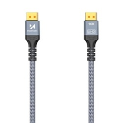 Cablu DSC Wozinsky WPS-16AYL2S DisplayPort 2.1 80Gb/s 16K@60Hz 8K@120Hz 4K@240Hz HDR HDCP - negru