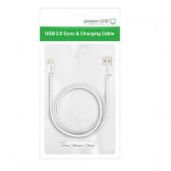 Cablu Lightning placat cu nichel UGREEN MFi 1m cablu (alb) - Img 2
