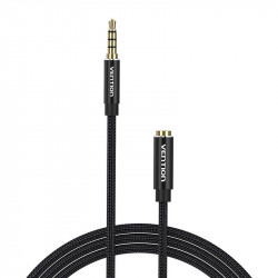Cablu prelungitor audio TRRS 3,5 mm tata la 3,5 mm mama 3 m Vention BHCBI negru