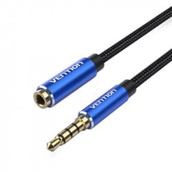 Cablu prelungitor audio TRRS 3,5 mm tata la 3,5 mm mama 3 m Vention BHCLI albastru - Img 4