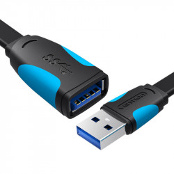 Cablu prelungitor plat USB3.0 Vention VAS-A13-B150 1,5 m negru - Img 2