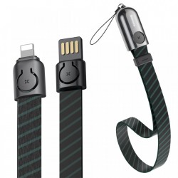 Cablu telefon Baseus Gold Collar USB For Lightning 2.4A 85cm Stripe Black