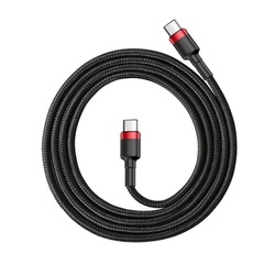 Cablu Type C BASEUS PD PD2.0 , 60W , 20V 3A QC3.0 , 1M , negru + rosu - Img 4