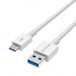 Cablu USB tip C BlitzWolf BW-TC18, Huawei SuperCharge, QC3.0, 5A, 40W, 0.9m - Img 3
