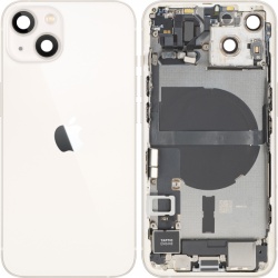 Capac Baterie Apple iPhone 13, Cu Carcasa Mijloc, Full Parts, Alb (Starlight), Swap