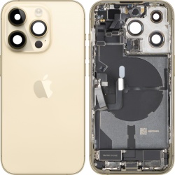 Capac Baterie Apple iPhone 14 Pro, Cu Carcasa Mijloc, Versiune US, Auriu, Swap