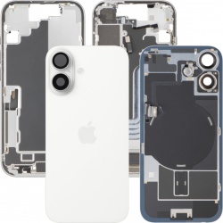 Capac Baterie Apple iPhone 17, Cu Carcasa Mijloc, Full Parts, Alb, Swap
