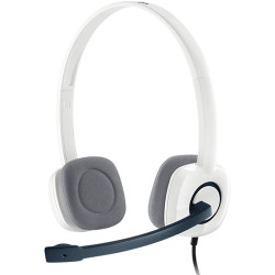 Casti Audio Stereo H150, Microfon Reglabil, Mufa Jack 3,5 mm, Alb