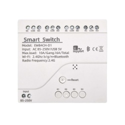 Comutator cu releu inteligent SmartWise 85V-250V AC Wi-Fi + eWeLink-Remote cu 4 canale, NO/NC, contact uscat, comutator momentan - Img 3