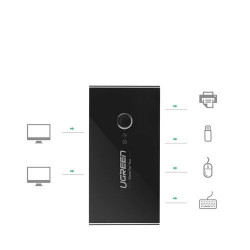 Comutator Ugreen HUB 4x USB 3.2 Gen 1 Splitter USB pentru doua computere negru (US216 30768) - Img 7