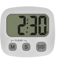 Cronometru și Timer Digital de Bucătărie TFA Dostmann 38.2057.02, Afișaj Mare, Fixare Magnetică și Suport de Masă, Ceas Integrat, Alb - Img 4