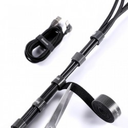 Curea Velcro Baseus pentru organizarea cablurilor , 3M , negru - Img 4