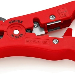 Dezizolator Universal pentru Cabluri Coaxiale KNIPEX 16 60 06 SB (Lungime 125 mm), Sculă Profesională pentru RG 59, RG 6, RG 7, RG 11 și Cabluri de Date, Roșu - Img 2