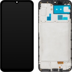 Display cu Touchscreen MP compatibil cu Samsung Galaxy A24 4G A245, cu Rama, Negru, Swap