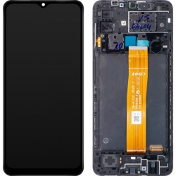 Display cu Touchscreen Samsung Galaxy A12 A125, cu Rama, Negru, Swap GH82-24491A