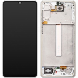 Display cu Touchscreen Samsung Galaxy A33 5G A336, cu Rama, Alb, Swap GH82-28143B