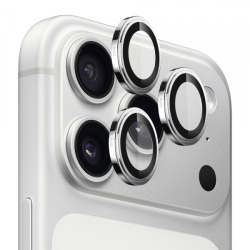 Folie de protectie Camera Spate Blueo Sapphire Crystal pentru Apple iPhone 18 Pro / 18 Pro Max, Sticla Securizata, Argintie